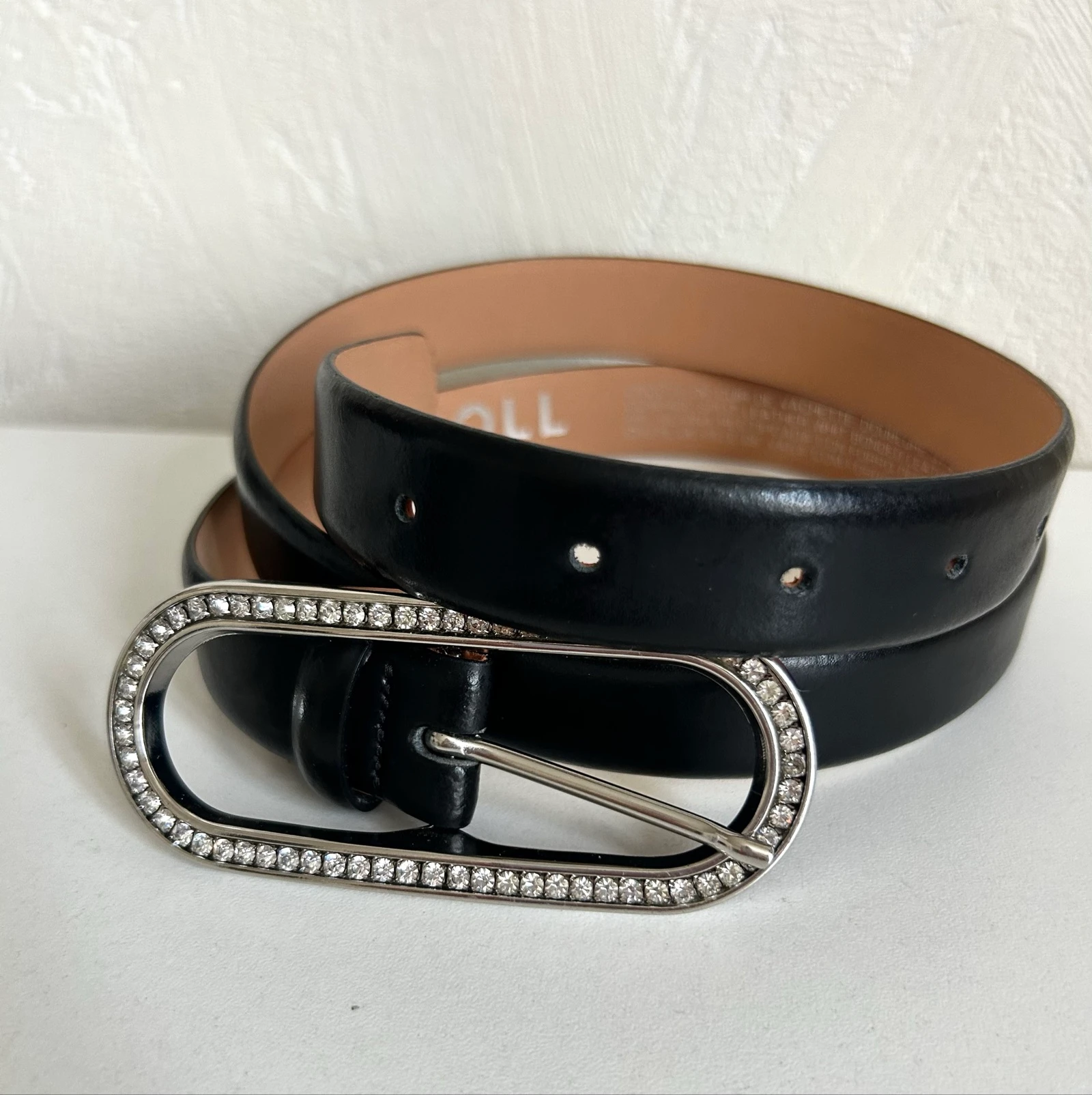 Ceinture Caroll femme noire boucle strass élégante chic vintage T85 – photo 7